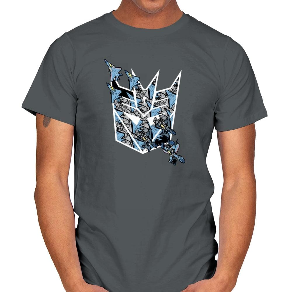 Thunder Tessellation - 80s Blaarg - Mens T-Shirts RIPT Apparel Small / Charcoal