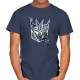 Thunder Tessellation - 80s Blaarg - Mens T-Shirts RIPT Apparel Small / Navy