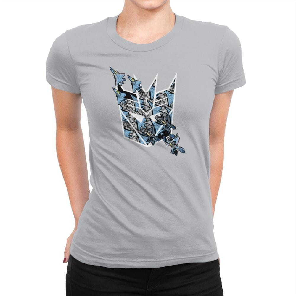 Thunder Tessellation - 80s Blaarg - Womens Premium T-Shirts RIPT Apparel Small / Heather Grey