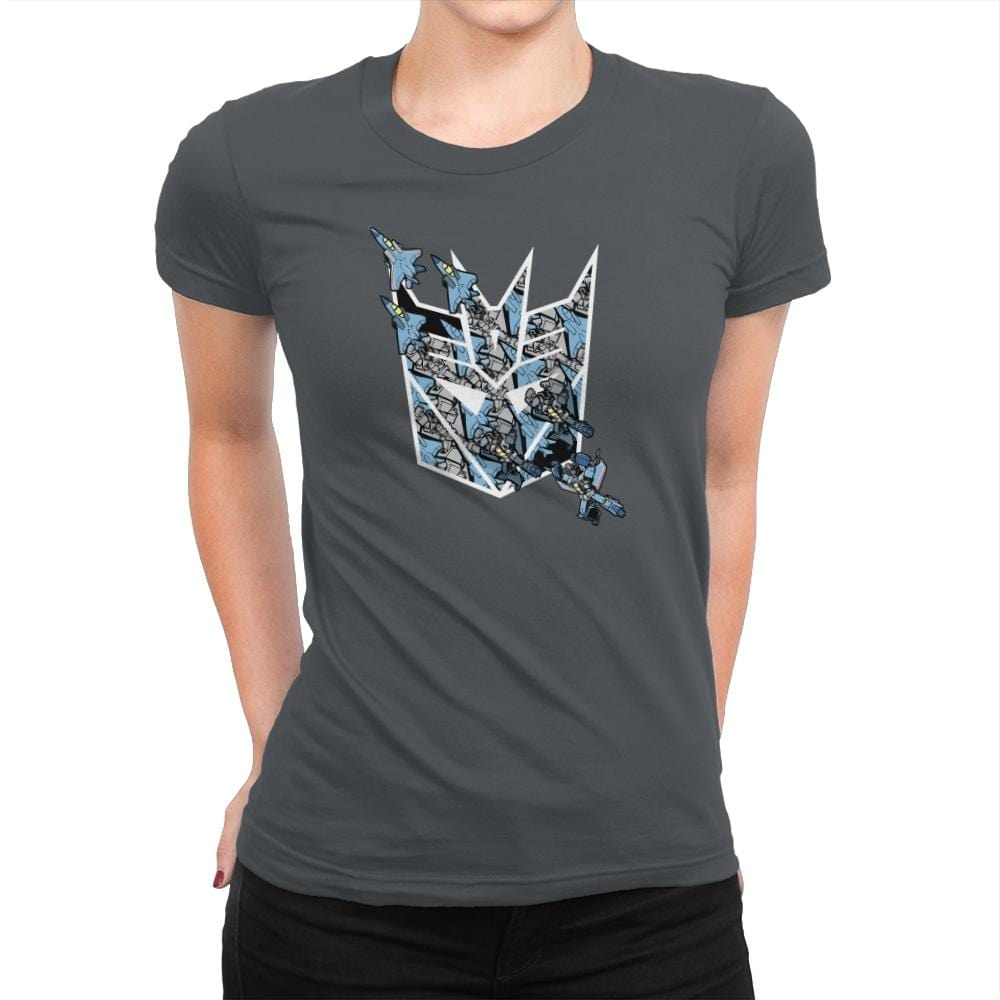 Thunder Tessellation - 80s Blaarg - Womens Premium T-Shirts RIPT Apparel Small / Heavy Metal