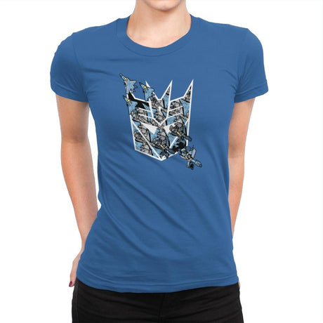 Thunder Tessellation - 80s Blaarg - Womens Premium T-Shirts RIPT Apparel Small / Royal