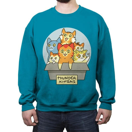 Thunderkittens - Crew Neck Sweatshirt Crew Neck Sweatshirt RIPT Apparel Small / Antique Sapphire