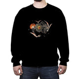 Tie-Rex and the Rebeldactyls - Crew Neck Sweatshirt Crew Neck Sweatshirt RIPT Apparel Small / Black