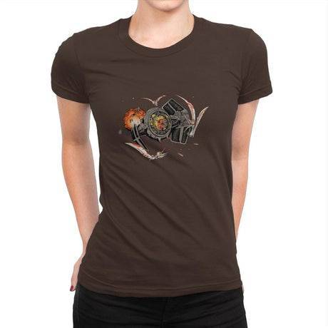 Tie-Rex and the Rebeldactyls - Womens Premium T-Shirts RIPT Apparel Small / Dark Chocolate