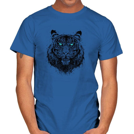 Tiger Gaze - Back to Nature - Mens T-Shirts RIPT Apparel Small / Royal