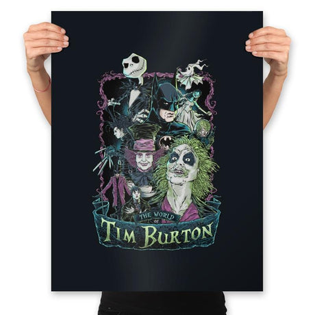 Tim Burton Director Films - Prints Posters RIPT Apparel 18x24 / Black