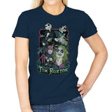 Tim Burton Director Films - Womens T-Shirts RIPT Apparel Small / Navy