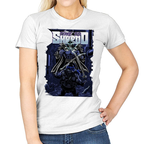 Time to Shredd - Womens T-Shirts RIPT Apparel Small / White