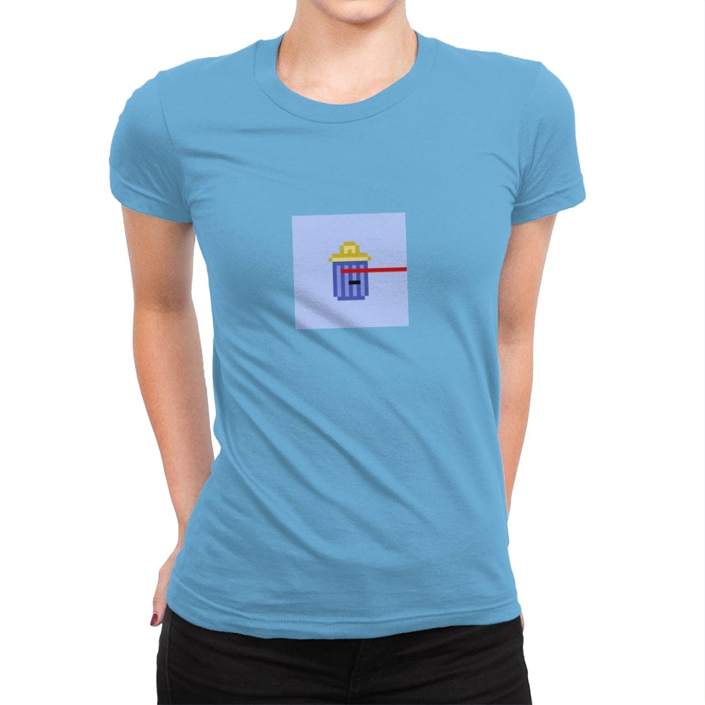 Tiny Trashcan 1031 - Womens Premium T-Shirts RIPT Apparel Small / Turquoise