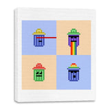 Tiny Trashcan Panels Pop - Canvas Wraps Canvas Wraps RIPT Apparel 16x20 / White