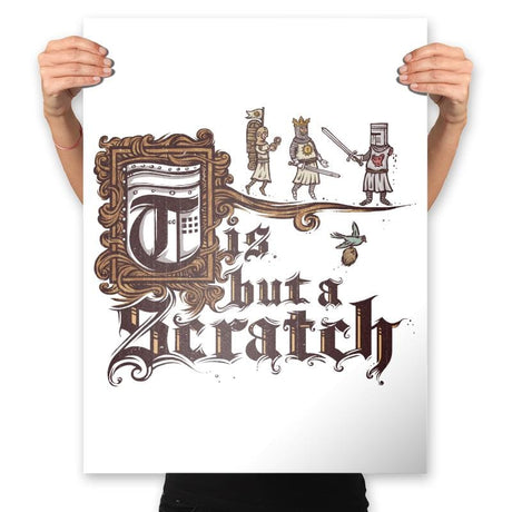 Tis But a Scratch - Prints Posters RIPT Apparel 18x24 / White