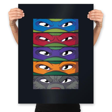 TMNT Eyes - Prints Posters RIPT Apparel 18x24 / Black