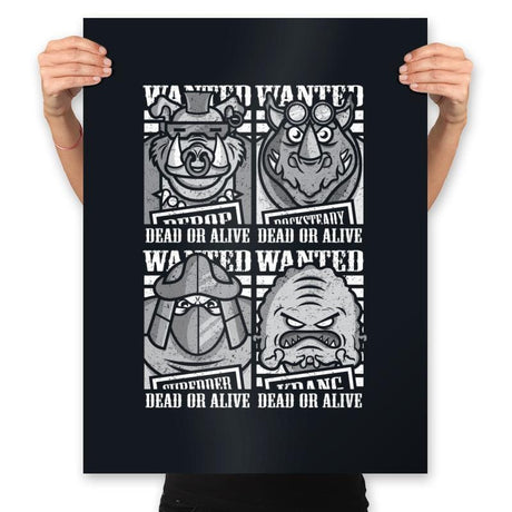 TMNT's Most Wanted - Prints Posters RIPT Apparel 18x24 / Black