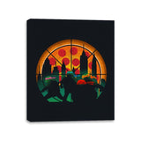 TMNT - Slices of City Adventure - Canvas Wraps Canvas Wraps RIPT Apparel 11x14 / Black