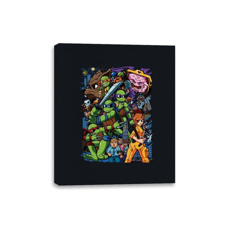 Tmnt X Pilgrim - Canvas Wraps Canvas Wraps RIPT Apparel 8x10 / Black