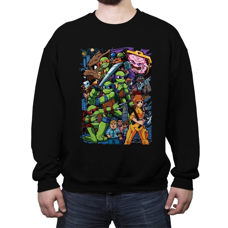 Tmnt X Pilgrim - Crew Neck Sweatshirt Crew Neck Sweatshirt RIPT Apparel Small / Black