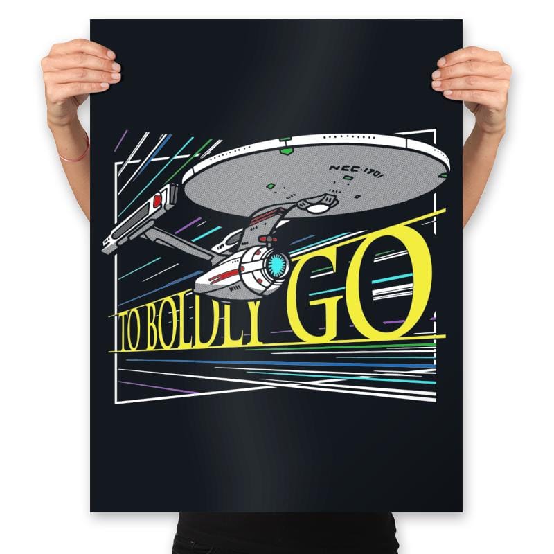 To Boldly Go - Prints Posters RIPT Apparel 18x24 / Black