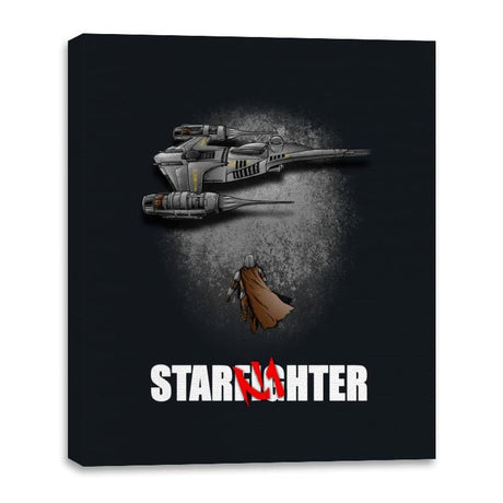 To the Starfighter! - Canvas Wraps Canvas Wraps RIPT Apparel 16x20 / Black