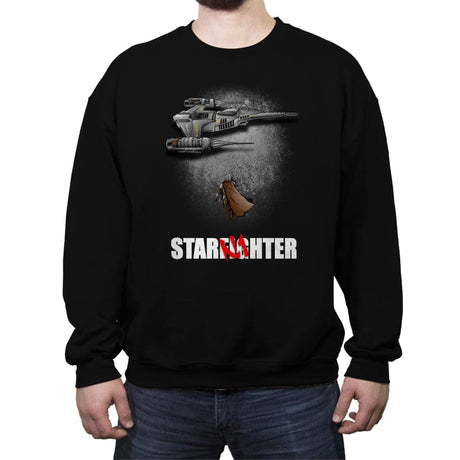 To the Starfighter! - Crew Neck Sweatshirt Crew Neck Sweatshirt RIPT Apparel Small / Black