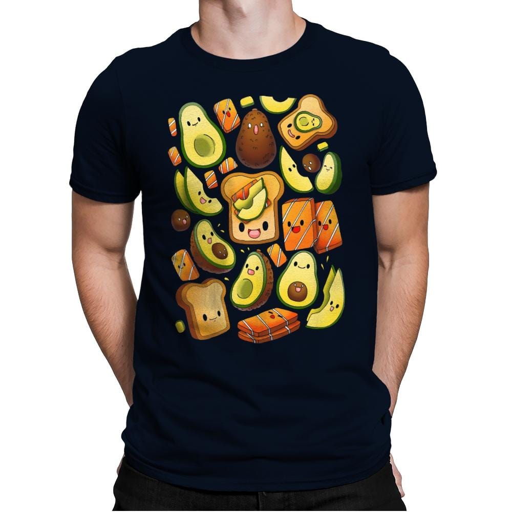 Toast Avocado Salmon - Mens Premium T-Shirts RIPT Apparel Small / Midnight Navy