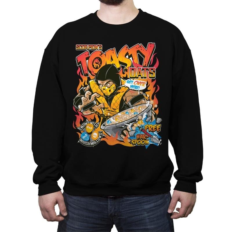 Toasty Oats - Crew Neck Sweatshirt Crew Neck Sweatshirt RIPT Apparel Small / Black