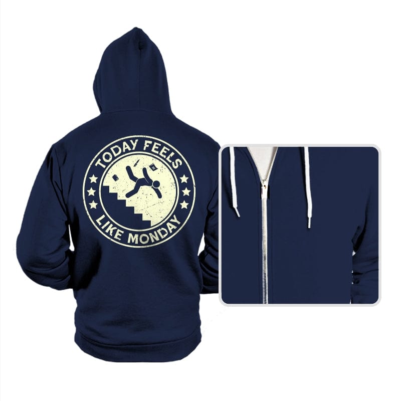 Today Feels Like Monday - Hoodies Hoodies RIPT Apparel Small / Navy