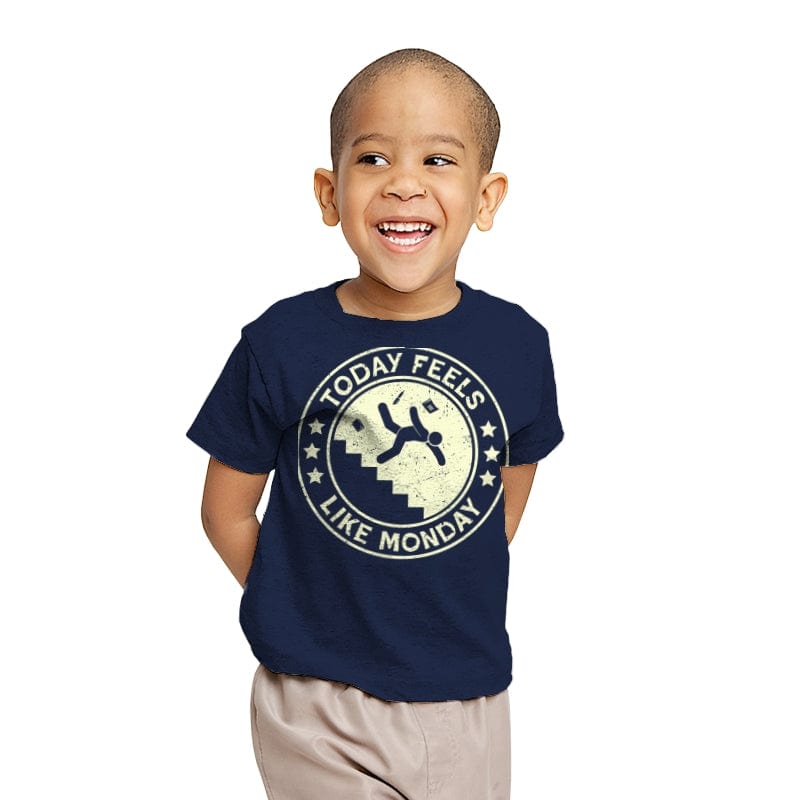 Today Feels Like Monday - Youth T-Shirts RIPT Apparel X-small / Navy