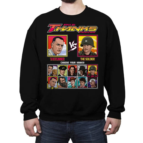 Tom Hanks Fighter - Retro Fighter Series - Crew Neck Sweatshirt Crew Neck Sweatshirt RIPT Apparel Small / Black