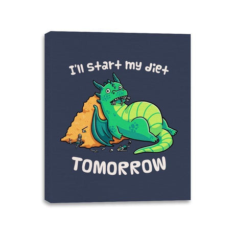 Tomorrow is a New Day - Canvas Wraps Canvas Wraps RIPT Apparel 11x14 / Navy