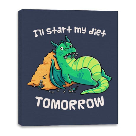 Tomorrow is a New Day - Canvas Wraps Canvas Wraps RIPT Apparel 16x20 / Navy