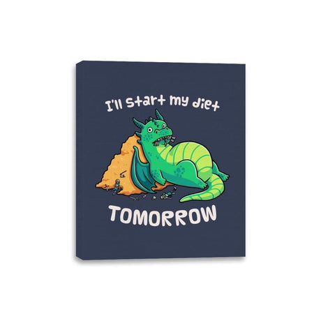 Tomorrow is a New Day - Canvas Wraps Canvas Wraps RIPT Apparel 8x10 / Navy