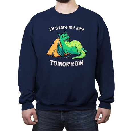 Tomorrow is a New Day - Crew Neck Sweatshirt Crew Neck Sweatshirt RIPT Apparel Small / Navy