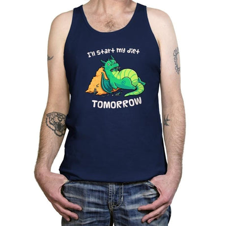 Tomorrow is a New Day - Tanktop Tanktop RIPT Apparel X-Small / Navy