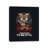 Too Cute to be Evil - Canvas Wraps Canvas Wraps RIPT Apparel 11x14 / Black