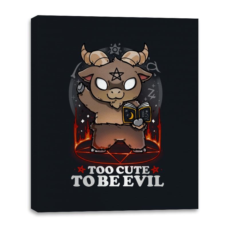 Too Cute to be Evil - Canvas Wraps Canvas Wraps RIPT Apparel 16x20 / Black