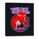 Toon Girl - Canvas Wraps Canvas Wraps RIPT Apparel 16x20 / Black