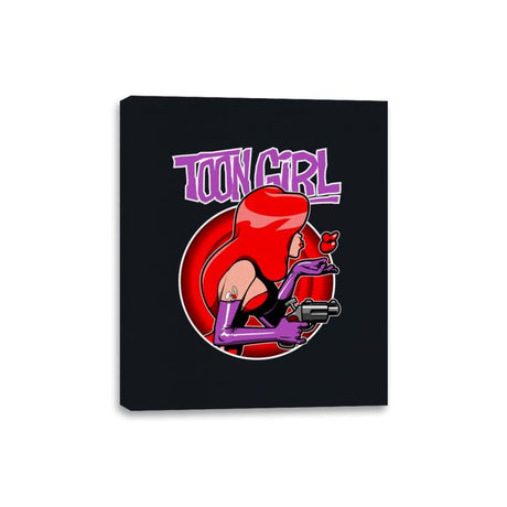 Toon Girl - Canvas Wraps Canvas Wraps RIPT Apparel 8x10 / Black