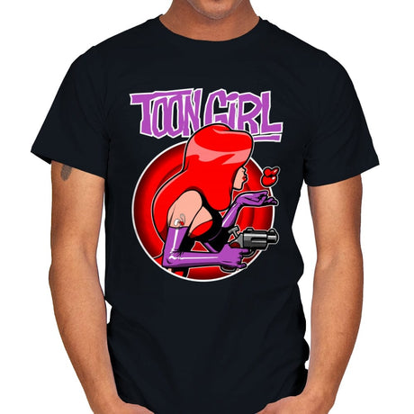 Toon Girl - Mens T-Shirts RIPT Apparel Small / Black