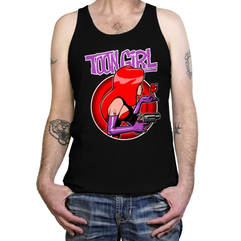 Toon Girl - Tanktop Tanktop RIPT Apparel X-Small / Black