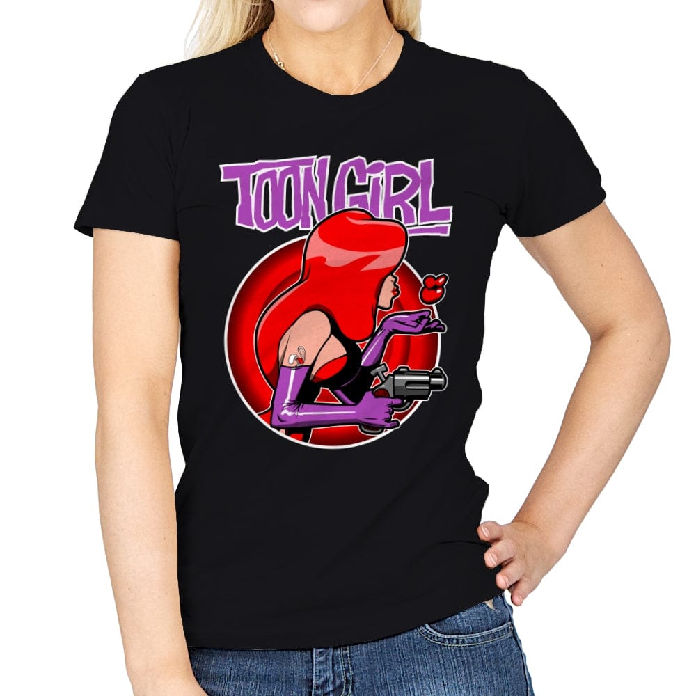 Toon Girl - Womens T-Shirts RIPT Apparel Small / Black