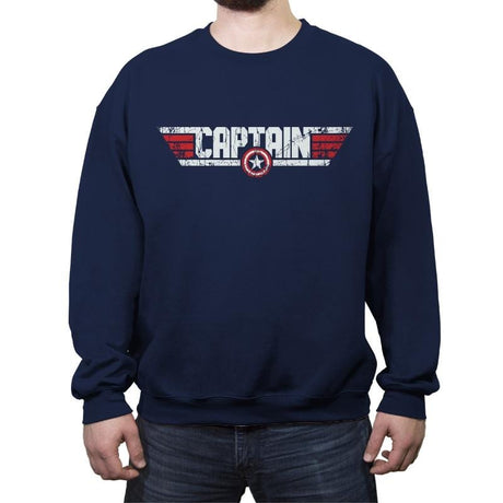 Top Captain - Crew Neck Sweatshirt Crew Neck Sweatshirt RIPT Apparel Small / Navy