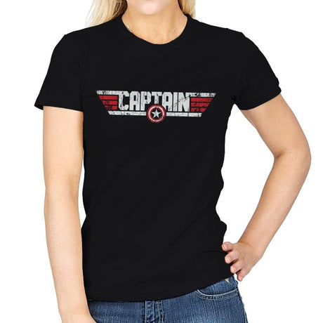 Top Captain - Womens T-Shirts RIPT Apparel Small / Black