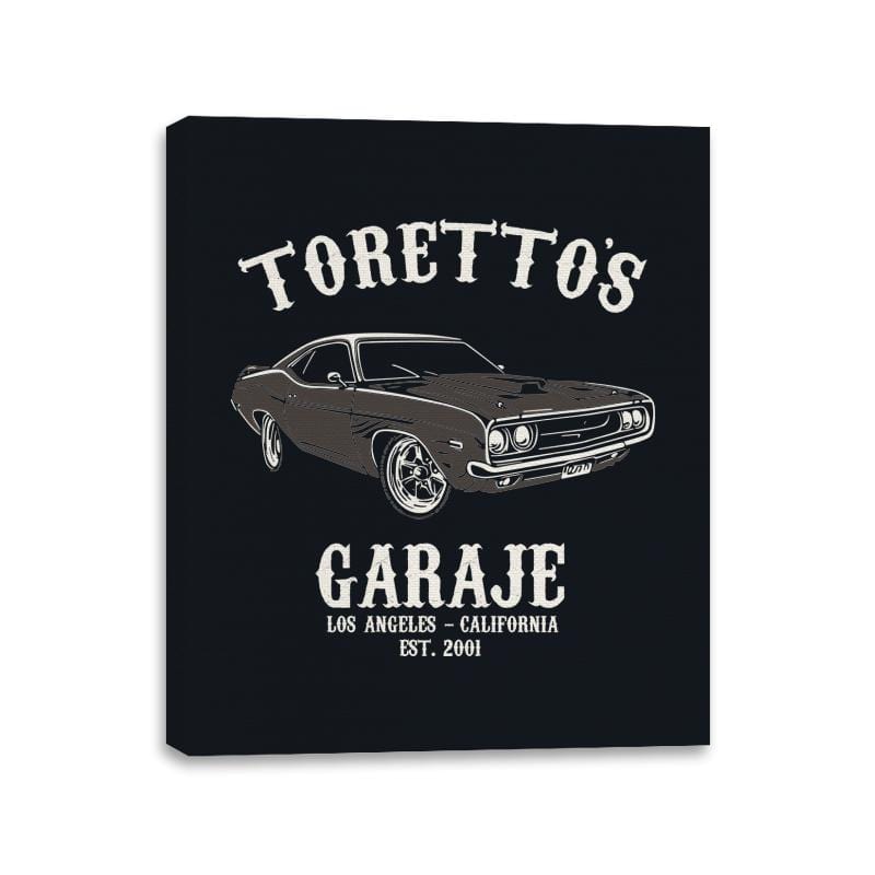 Toretto's Garaje - Canvas Wraps Canvas Wraps RIPT Apparel 11x14 / Black