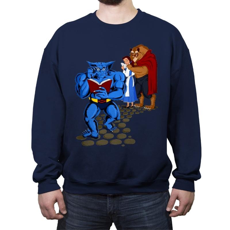 Torn Between Beasts - Crew Neck Sweatshirt Crew Neck Sweatshirt RIPT Apparel Small / Navy