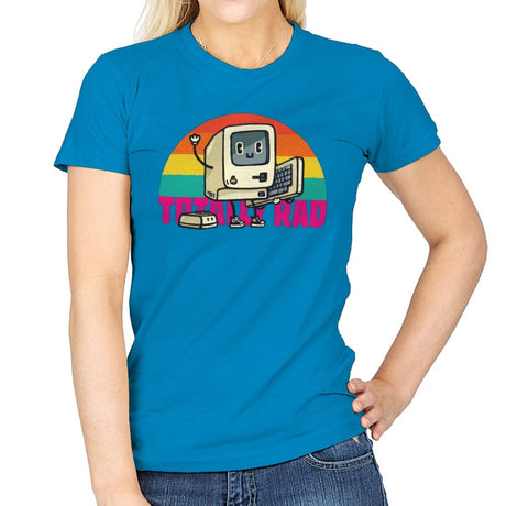 Totally Rad - Womens T-Shirts RIPT Apparel Small / Sapphire