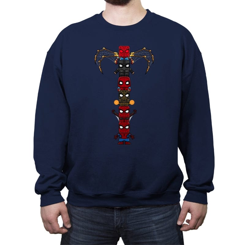 Totem of Spiders - Crew Neck Sweatshirt Crew Neck Sweatshirt RIPT Apparel Small / Navy