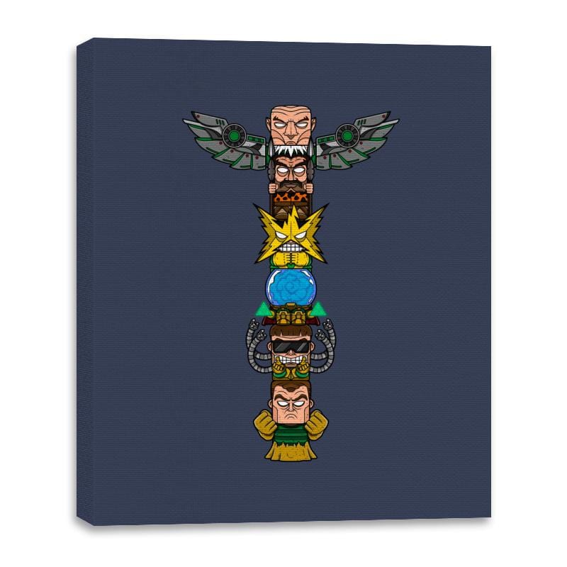 Totem of Villains - Canvas Wraps Canvas Wraps RIPT Apparel 16x20 / Navy