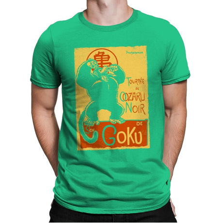 Tournee du Oozaru Noir - Mens Premium T-Shirts RIPT Apparel Small / Kelly Green