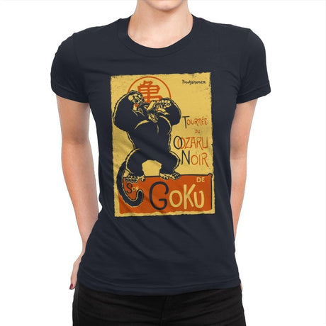 Tournee du Oozaru Noir - Womens Premium T-Shirts RIPT Apparel Small / Midnight Navy