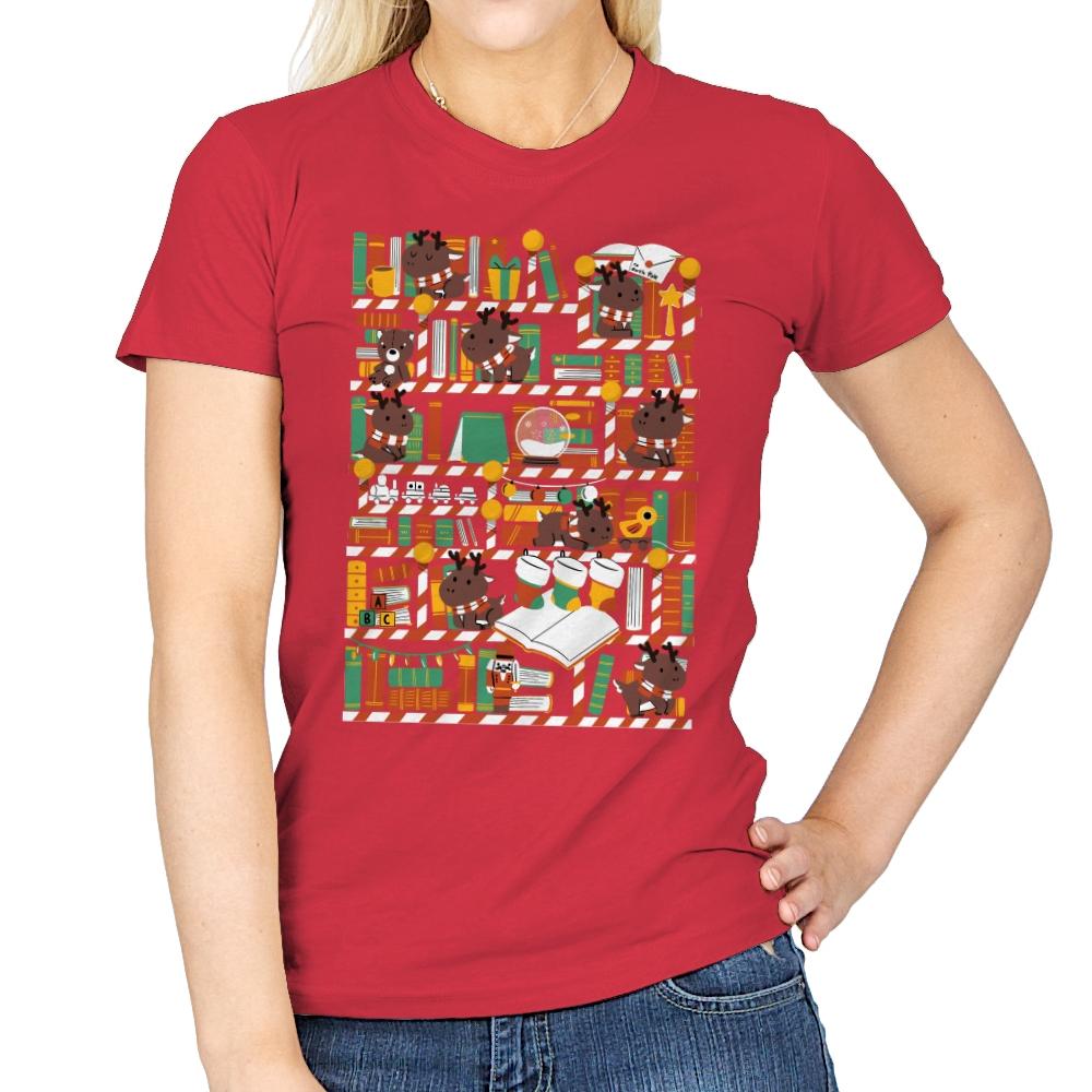 Toy's Library - Womens T-Shirts RIPT Apparel Small / Red